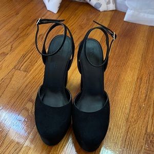 ASOS platform suede black size 9